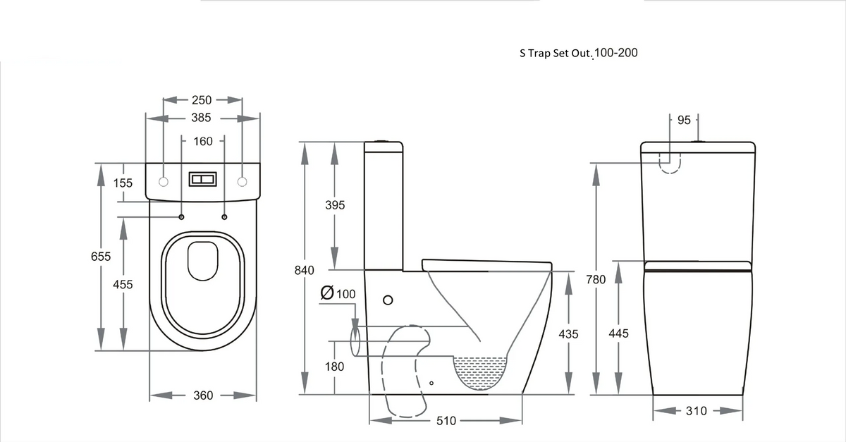 CE Raised Height Back To Wall Tornado Rimless Flush Toilet Suite with Soft Close Seat - Gloss White (4 Star)