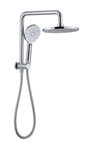 Round Compact Dual Shower Rail - Various Colours