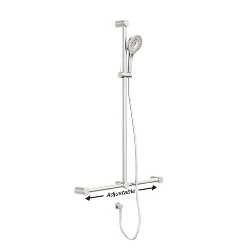 Nero Mecca Care T Bar Grab Rail and Adjustable Rail Shower - Various Colours
