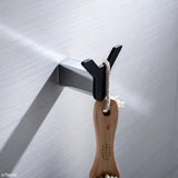 Twin Robe Hook - Chrome / Black