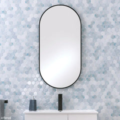 Pill Shape Mirror 460x900mm with frame - Various Colours (Frame)