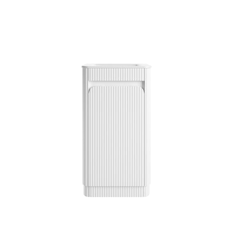 BV91 Compact Fluted Floor Mounted Ensuite Vanity 450x295mm - Various Colours