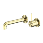 Nero Tapware WBM21 Mecca Handle Up Wall Basin/Bath Mixer Set with 185mm Reach Spout - Various Colours