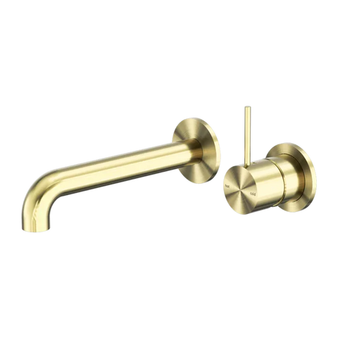 Nero Tapware WBM21 Mecca Handle Up Wall Basin/Bath Mixer Set with 185mm Reach Spout - Various Colours