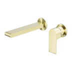Nero Tapware WBM26 Bianca Wall Basin/Bath Mixer Set (Separate Backplate) with 187mm Reach Spout - Various Colours