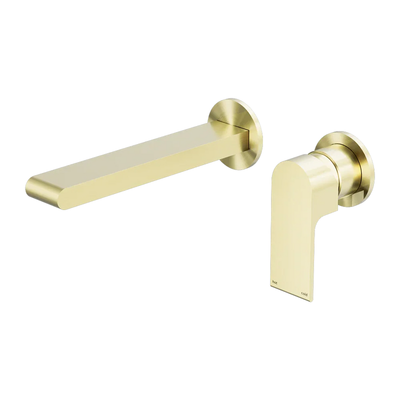 Nero Tapware WBM26 Bianca Wall Basin/Bath Mixer Set (Separate Backplate) with 187mm Reach Spout - Various Colours