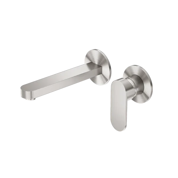 Nero Tapware WBM14 Ecco Oval Wall Basin/Bath Mixer Set (Separate Backplate) with Spout - Various Colours