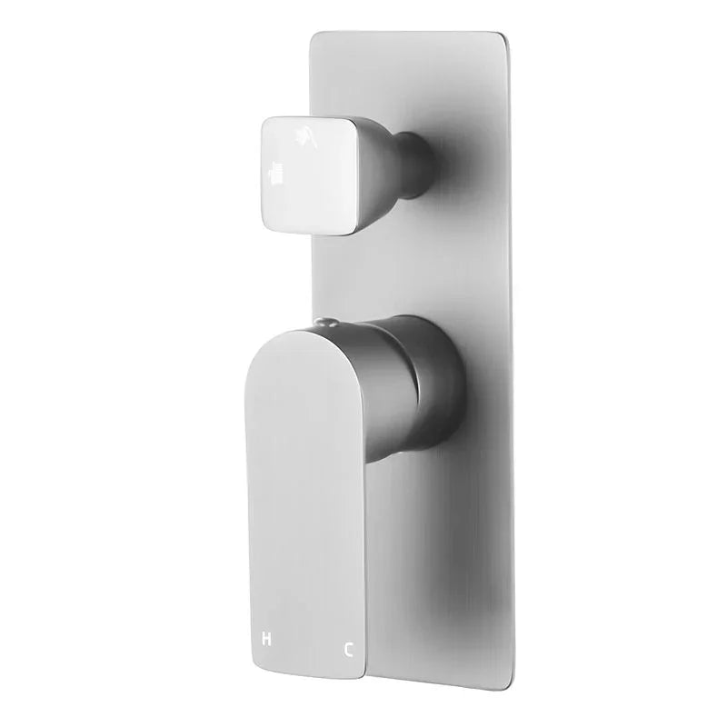 SMD23 Soft Square Shower / Bath Mixer with Diverter - Various Colours