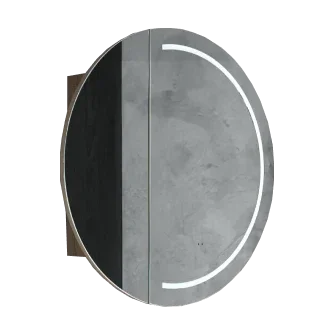 Round LED Mirror Cabinet with Demister 800x800mm - Various Colours