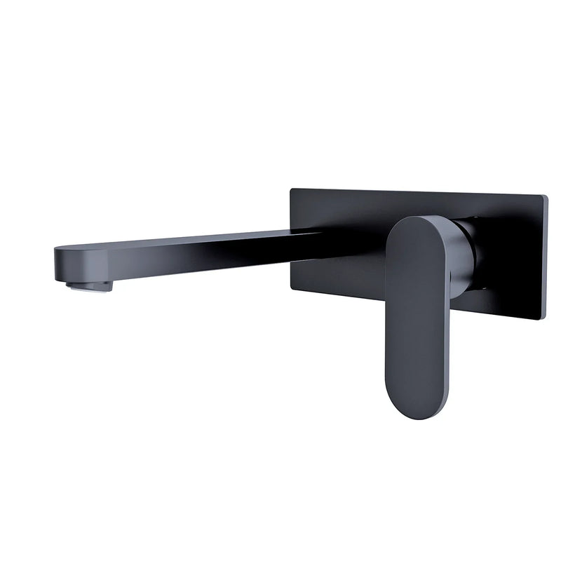 Nero Tapware WBM25 Ecco Oval Wall Basin/Bath Mixer Set with Spout - Various Colours