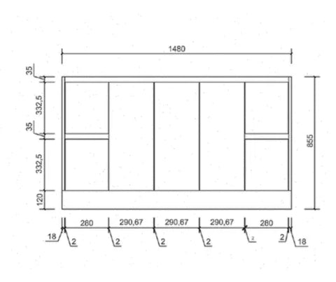BV03 Gloss White Fingerpull Freestanding Vanity - 600 / 750 / 800 / 900 / 1000 / 1200 / 1500 / 1800mm