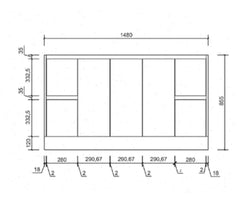BV03 Gloss White Fingerpull Freestanding Vanity - 600 / 750 / 800 / 900 / 1000 / 1200 / 1500 / 1800mm