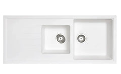 Granite Black Double Bowls Topmount Kitchen Sink 1160x500mm - Various Colours