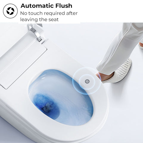 Luna inbuilt Cistern Tornado Rimless Flush Toilet Suite with Smart Remote Bidet Seat - White (4 Star)