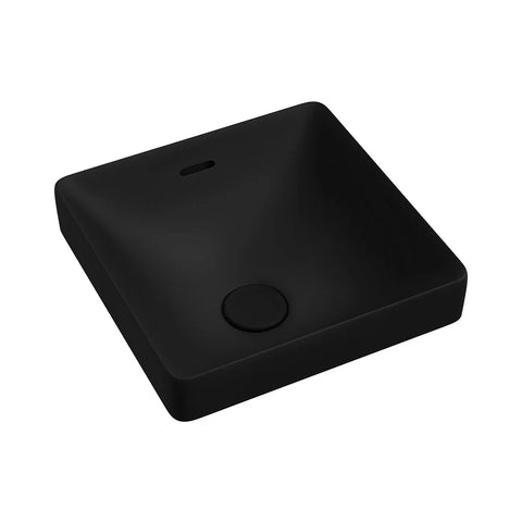 Tranquil Square Semi-Inset Ceramic Basin with Overflow 345x345mm - Various Colours