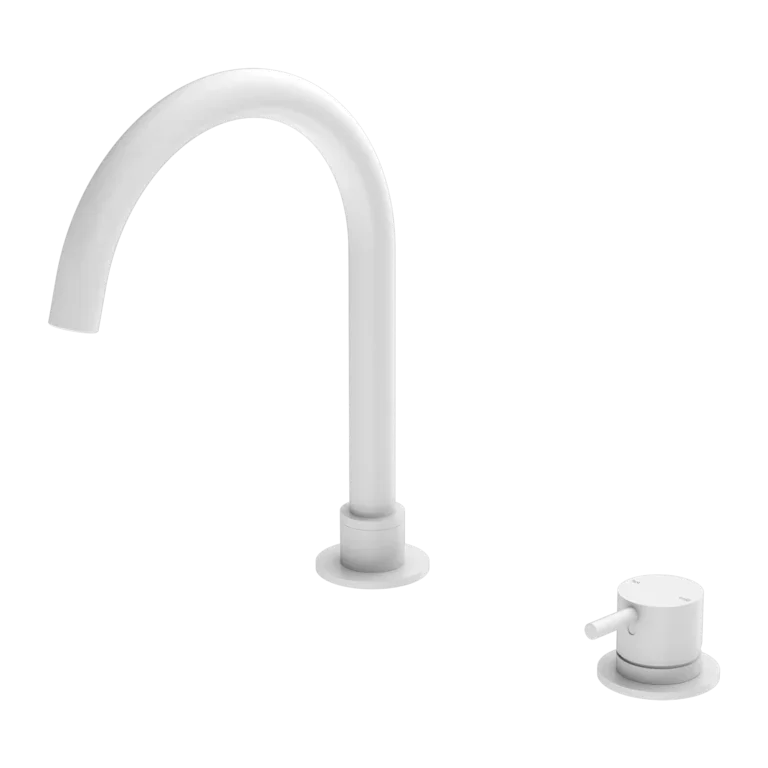 Nero Tapware BM29 Mecca Hob Mounted Basin / Bath / Kitchen / Laundry Mixer Curved Swivel Spout - Various Colours