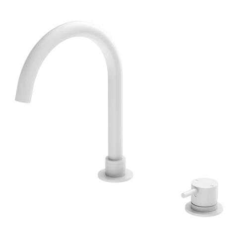 Nero Tapware BM29 Mecca Hob Mounted Basin / Bath / Kitchen / Laundry Mixer Curved Swivel Spout - Various Colours