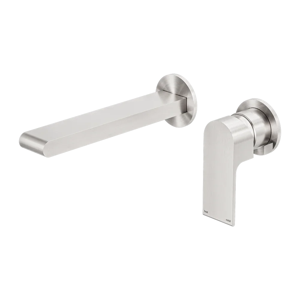 Nero Tapware WBM26 Bianca Wall Basin/Bath Mixer Set (Separate Backplate) with 187mm Reach Spout - Various Colours