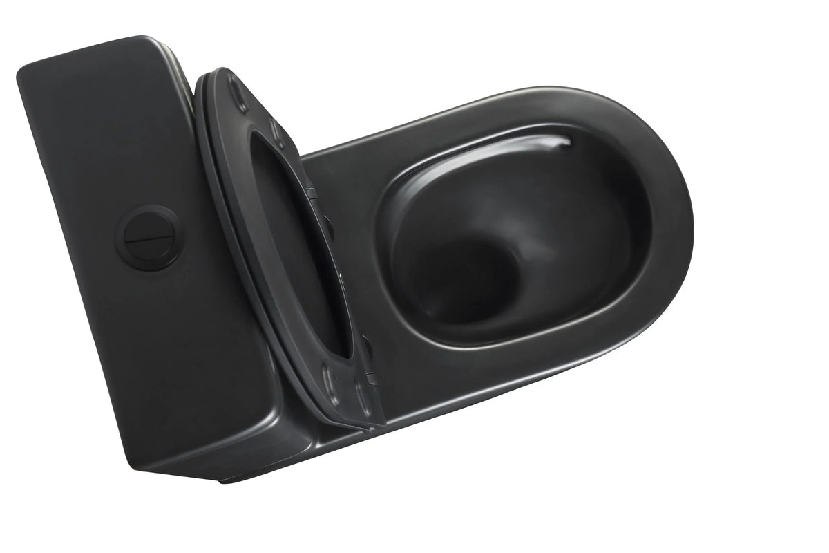 Raised Height Back To Wall Tornado Rimless Flush Nano Glazed Toilet Suite with Soft Close Seat - Various Colours (4 Star)