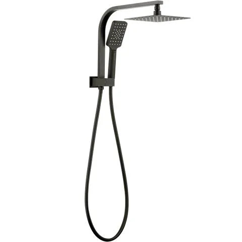 Square Compact Dual Shower Rail - Various Colours