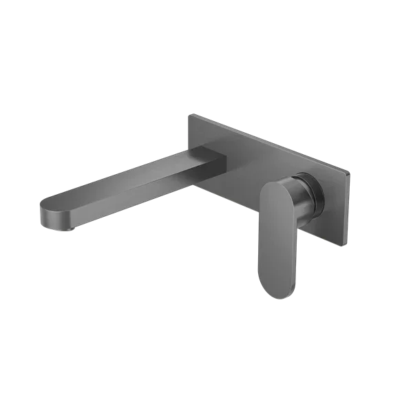 Nero Tapware WBM25 Ecco Oval Wall Basin/Bath Mixer Set with Spout - Various Colours