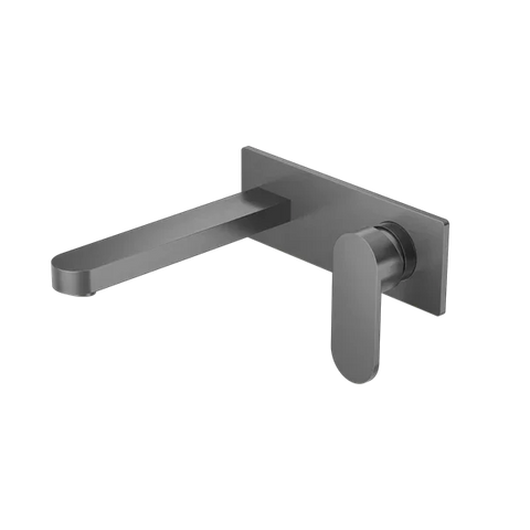 Nero Tapware WBM25 Ecco Oval Wall Basin/Bath Mixer Set with Spout - Various Colours