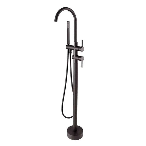 Round Freestanding Bath Mixer/Filler with Hand Shower Set - Various Colours
