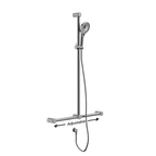 Nero Mecca Care T Bar Grab Rail and Adjustable Rail Shower - Various Colours