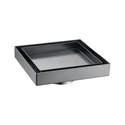 Low Profile Square Tile Insert Shower Floor Waste 133x133mm - Various Colours
