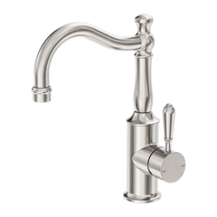 Nero Tapware BM34 York Basin Mixer Hook Spout with Metal/Porcelain Lever - Various Colours