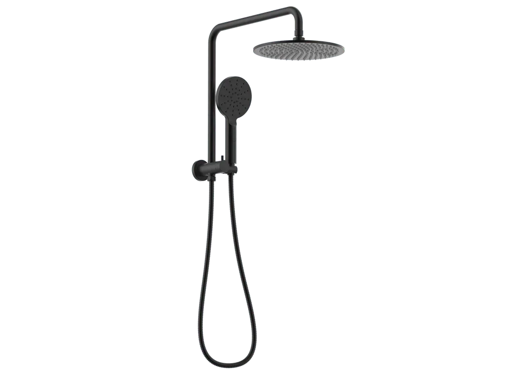 Round Compact Dual Shower Rail - Various Colours