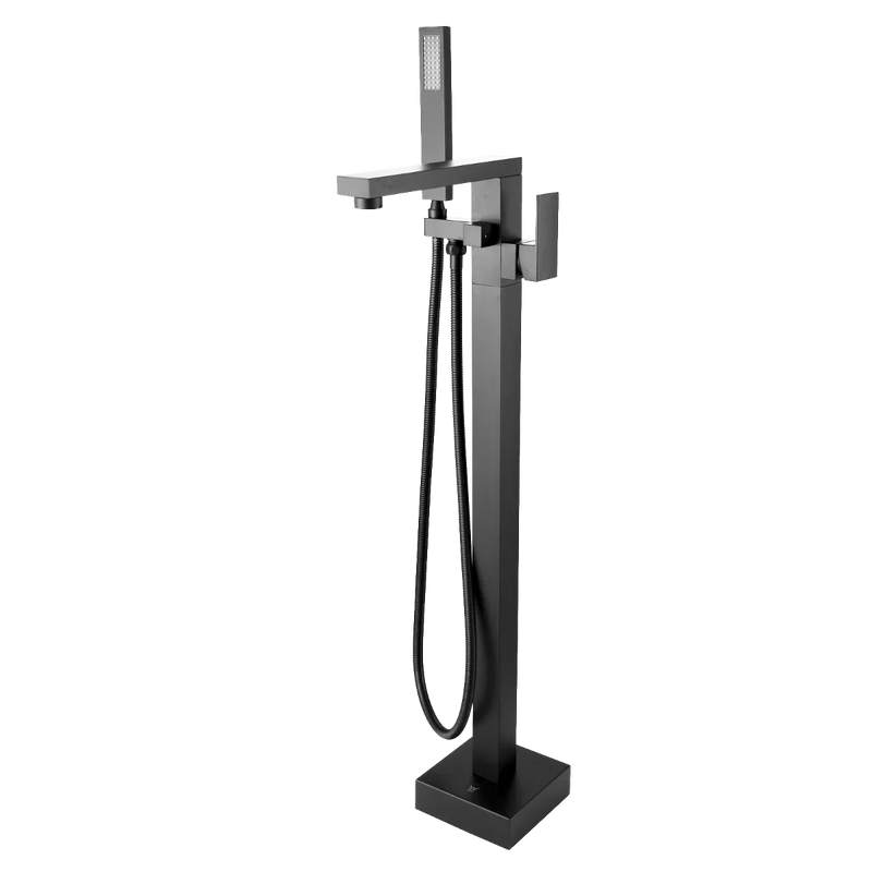 Square Freestanding Bath Mixer/Filler with Hand Shower Set - Various Colours