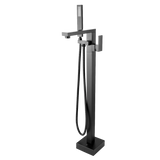 Square Freestanding Bath Mixer/Filler with Hand Shower Set - Various Colours