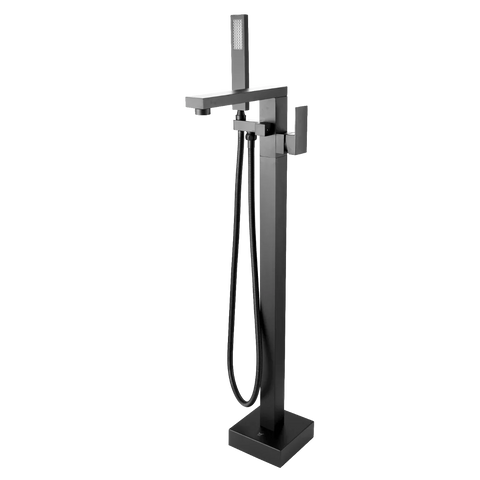 Square Freestanding Bath Mixer/Filler with Hand Shower Set - Various Colours