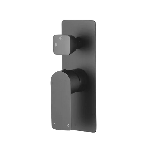 SMD23 Soft Square Shower / Bath Mixer with Diverter - Various Colours