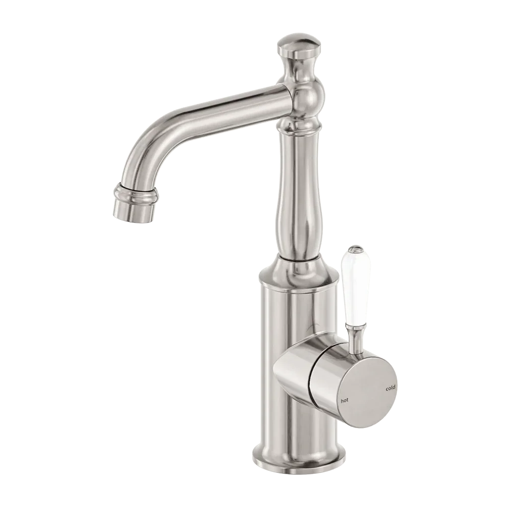 Nero Tapware BM33 York Basin Mixer with Metal/Porcelain Lever - Various Colours