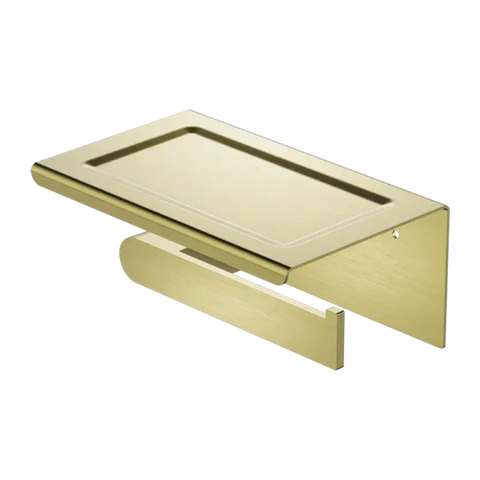 Ecco Toilet Roll Holder with Shelf - Various Colours