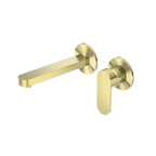 Nero Tapware WBM14 Ecco Oval Wall Basin/Bath Mixer Set (Separate Backplate) with Spout - Various Colours