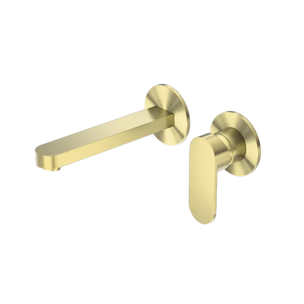 Nero Tapware WBM14 Ecco Oval Wall Basin/Bath Mixer Set (Separate Backplate) with Spout - Various Colours