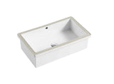 Nimbus Rectangular Undermount Ceramic Basin 500 x 350mm /600 x 350mm - Gloss White