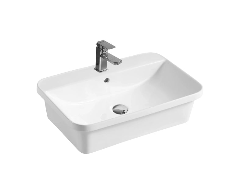 Cove Rectangle Inset Ceramic Basin 500x400mm / 600x400mm
