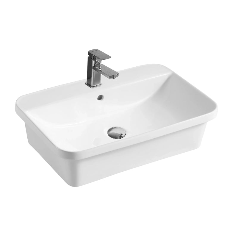 Cove Rectangle Inset Ceramic Basin 500x400mm / 600x400mm