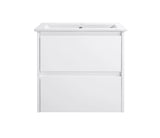 BV15WH Gloss White Fingerpull Wall Hung Vanity - 600 / 750 / 900 / 1200 / 1500S / 1500D / 1800mm