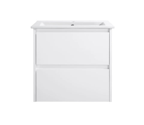 BV15WH Gloss White Fingerpull Wall Hung Vanity - 600 / 750 / 900 / 1200 / 1500S / 1500D / 1800mm