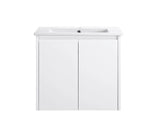 BV03WH Gloss White Fingerpull Wall Hung Vanity - 600 / 750 / 900 / 1200 / 1500 / 1800mm