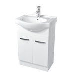 BV100 Gloss White Semi-Recessed Freestanding Vanity - 600 / 750 / 900 / 1200mm