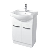 BV100 Gloss White Semi-Recessed Freestanding Vanity - 600 / 750 / 900 / 1200mm