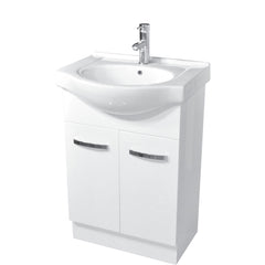 BV100 Gloss White Semi-Recessed Freestanding Vanity - 600 / 750 / 900 / 1200mm