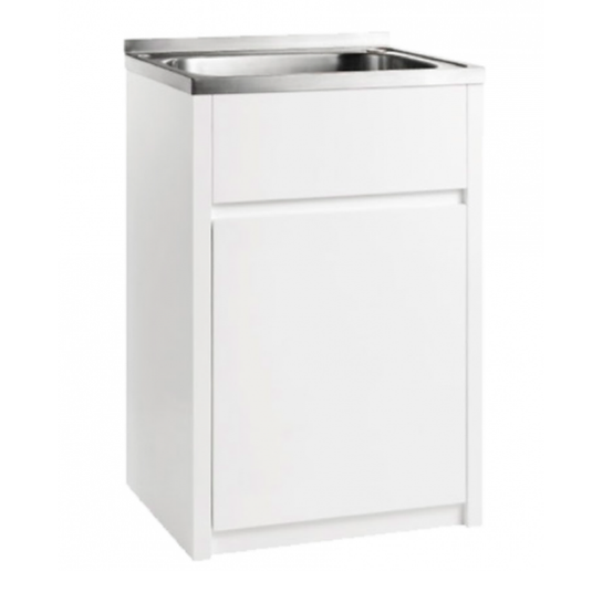 Laundry Trough & PVC Cabinet 455x555mm / 600x500mm - Gloss White