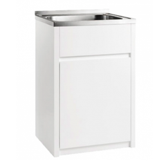 Laundry Trough & PVC Cabinet 455x555mm / 600x500mm - Gloss White